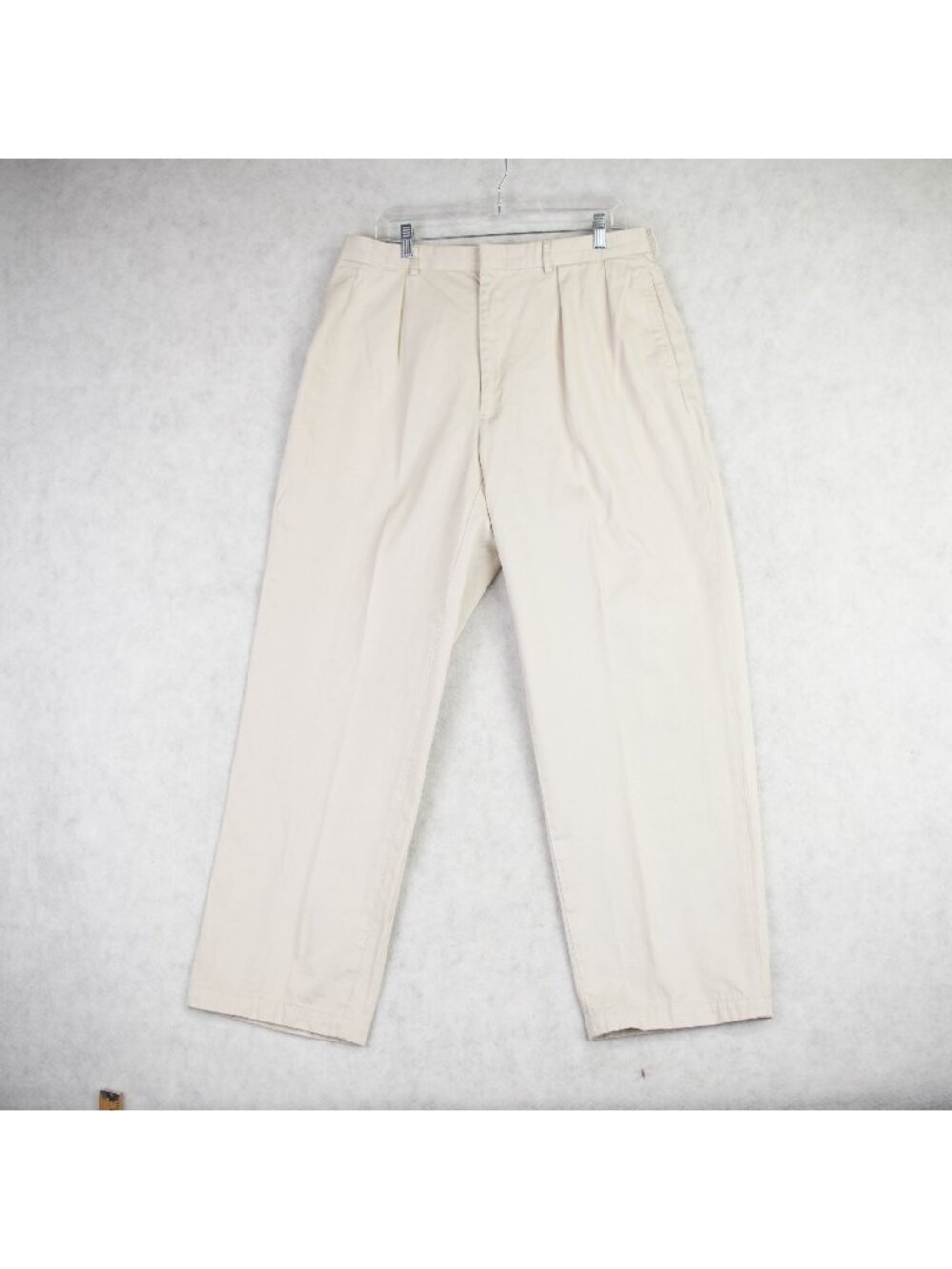 Vintage Polo Ralph Lauren Mens Pleated Chino Pants Mens 34x30(Tag 36x32) Khaki